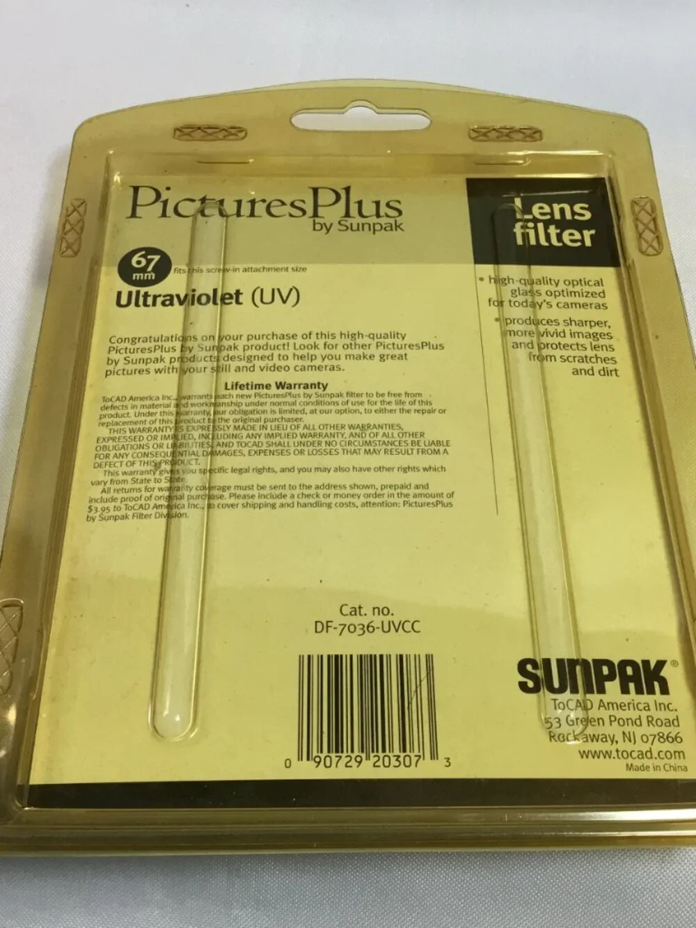 Sunpak Circle 67mm Ultraviolet Lens Filter (NEW/OPEN BOX)